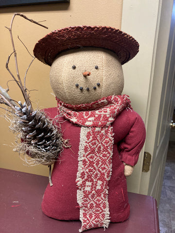 Snow Girl with Straw Hat