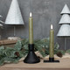 Flame Green Taper Candle