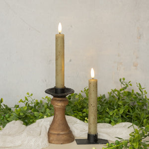Flame Green Taper Candle