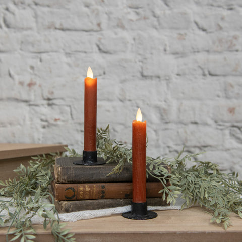 Moving Flame Bronze Taper Candles