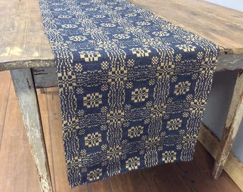 Gettysburg Navy/ Tan Lined Valance