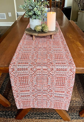 Abigail's Weave Pumpkin/ Cream/ Navy Throw