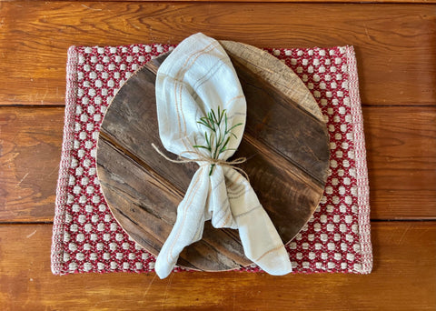 Cottage Weave Red/ Tan Placemat