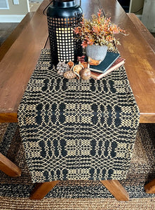 Nantucket Mustard/Black Table Runner - 32"