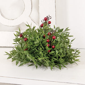 Lady Ruscus & Berries Half Sphere, 8.5"