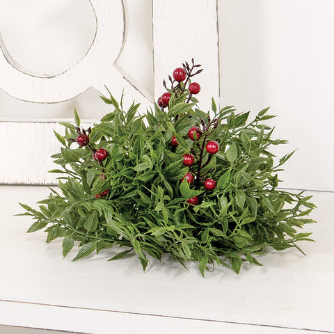 Lady Ruscus & Berries Half Sphere, 8.5"
