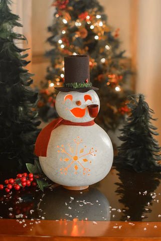 Blizzard the Snowman Gourd