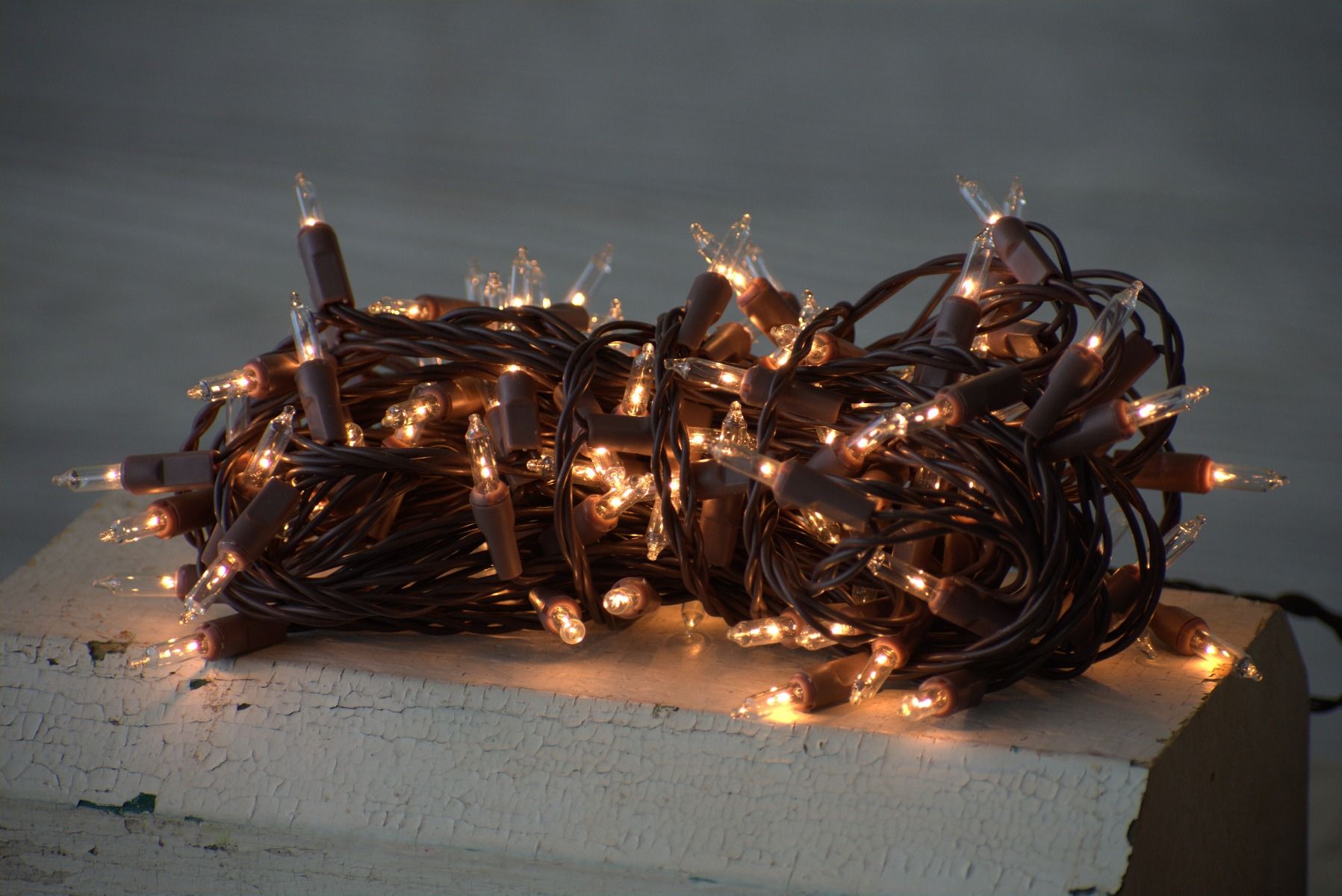 Mini Country Lights Brown Cord 35 Bulbs