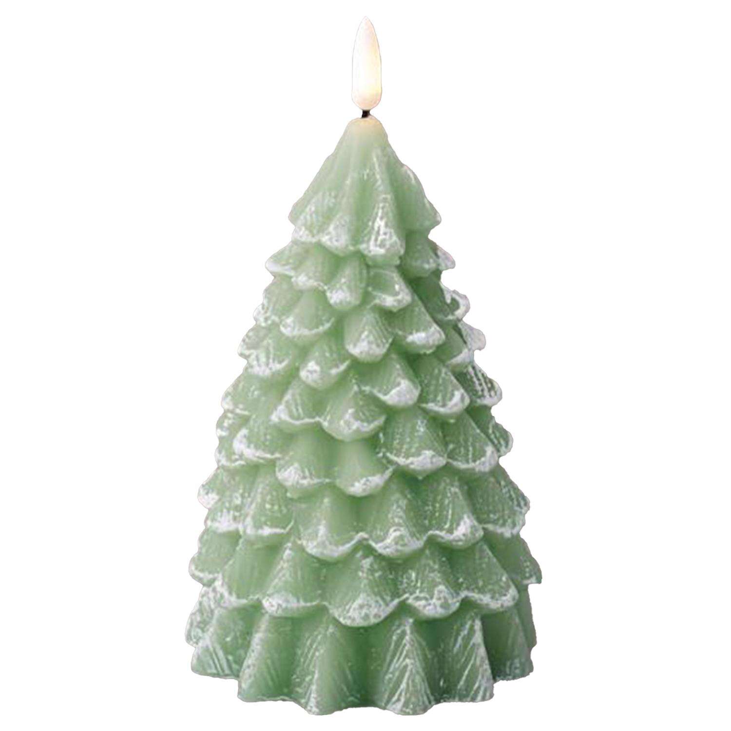Green Christmas Tree Candle 7 in.