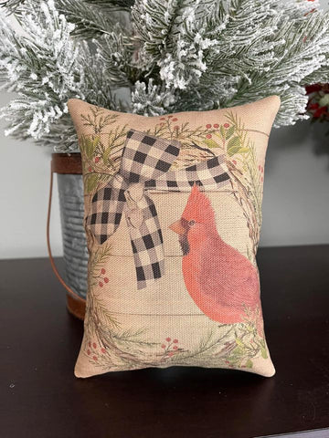 Pillow with Cardinal - 5 x 7