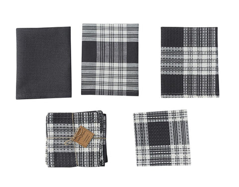 Dylan Set - (3) Dish Towels & (1) Dish Cloth - Slate Blue