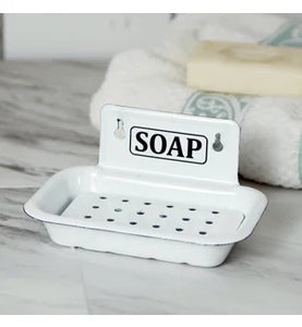 White Enamel Soap Dish