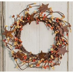 Pip Berry Ring with Stars, Pumpkin Spice, 4"