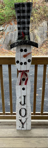 Joy Snowman Sign (Not Available For Shipping)