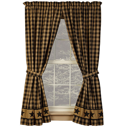 Black Country Star 63" Lined Panels/Pair (72x63")