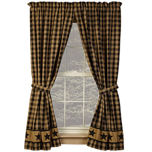 Black Country Star 63" Lined Panels/Pair (72x63")