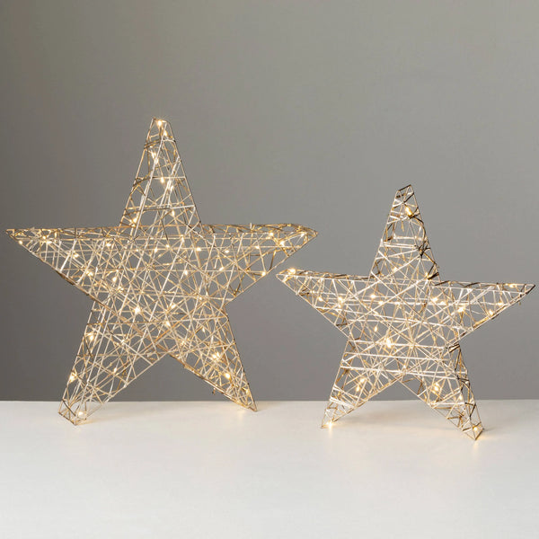 Lighted Outdoor Gold Star - Small