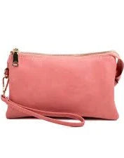 Crossbody Wristlet / Peach