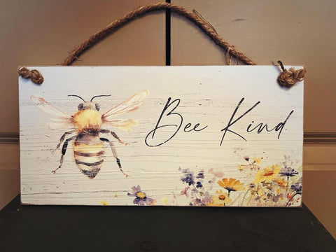 Bee Kind Sign with Rope