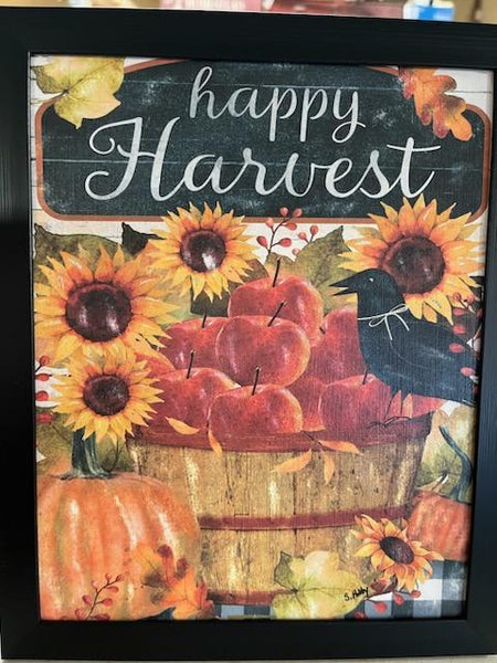 Happy Harvest Crow Basket - Print