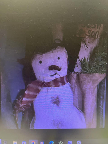 Snowman bowl filler with hat