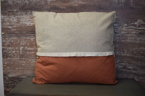 Tan & Orange Pillow