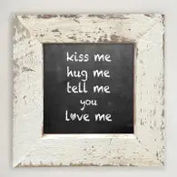 Kiss Me Framed Print 10" White Frame