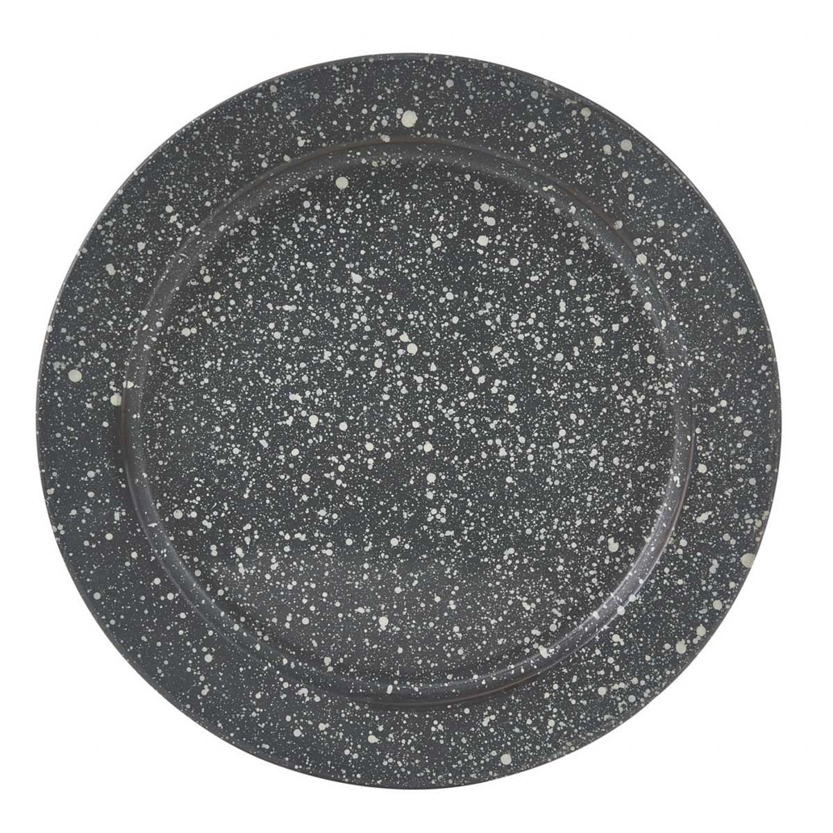 Granite Enamelware Dinner Plate - Gray