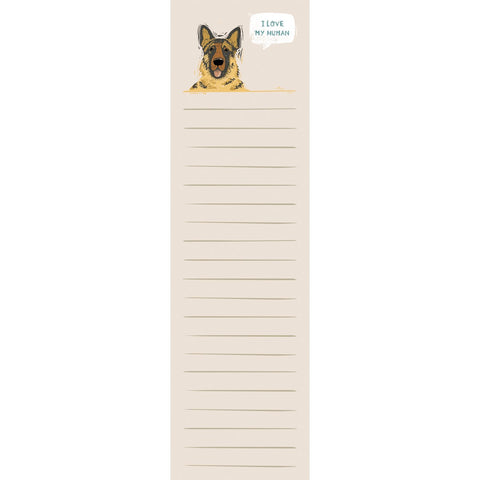 List Notepad - German Shepherd - I Love My Human