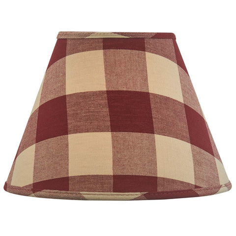 Wicklow Check Lampshade - 10" - Garnet Red