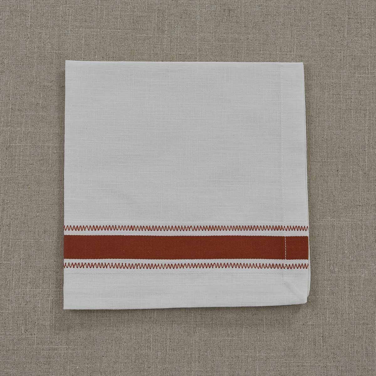 ZIG ZAG STRIPE NAPKIN - SIENNA