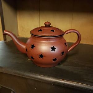 Red Tea Pot Tea Lite Holder