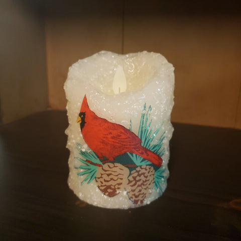 Moving Flame Pillar- Cardinal