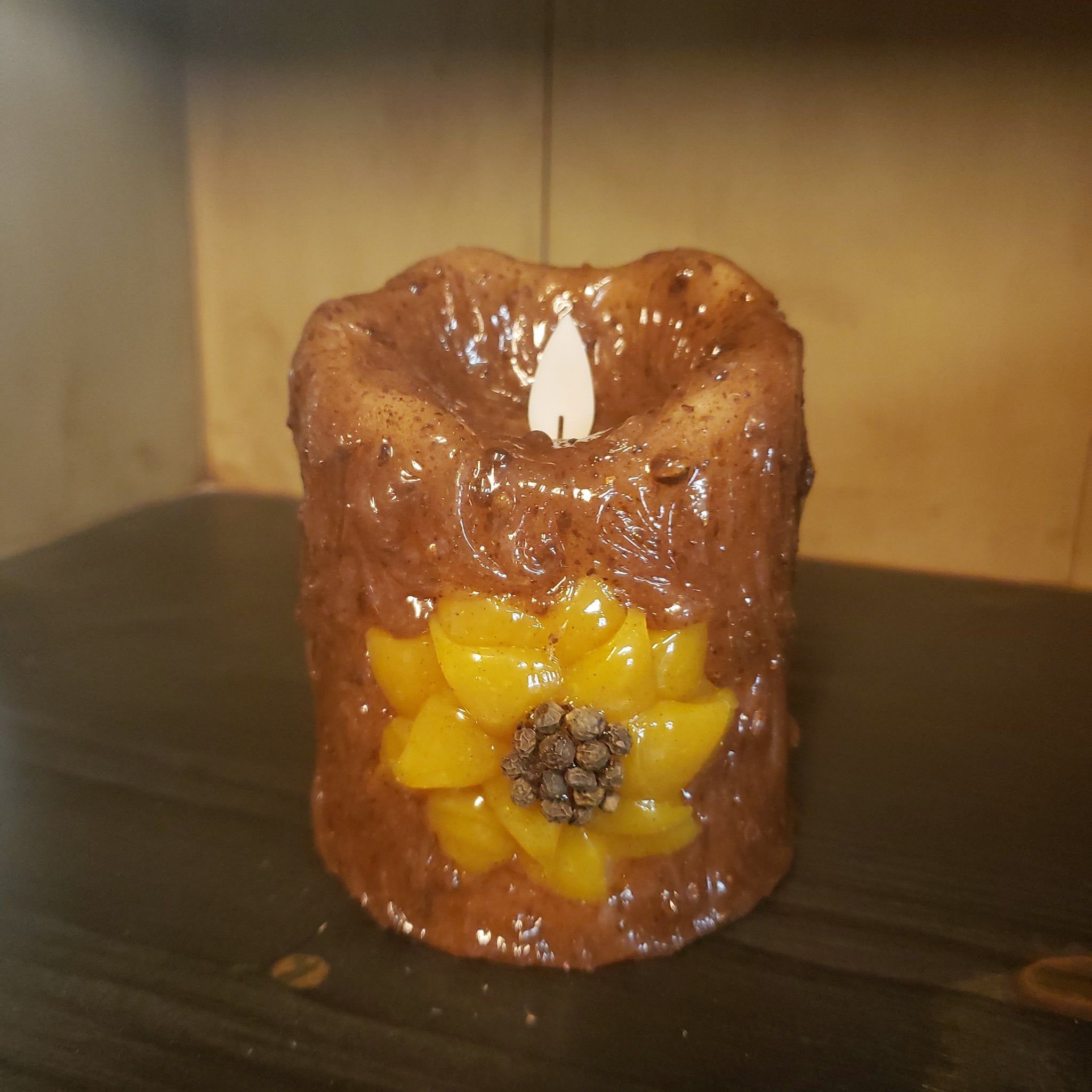 Moving Flame Pillar- Sunflower