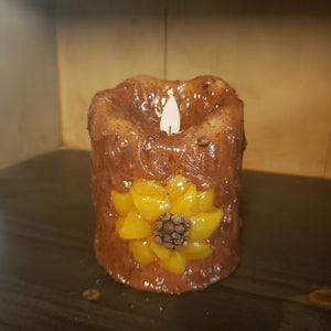 Moving Flame Pillar- Sunflower
