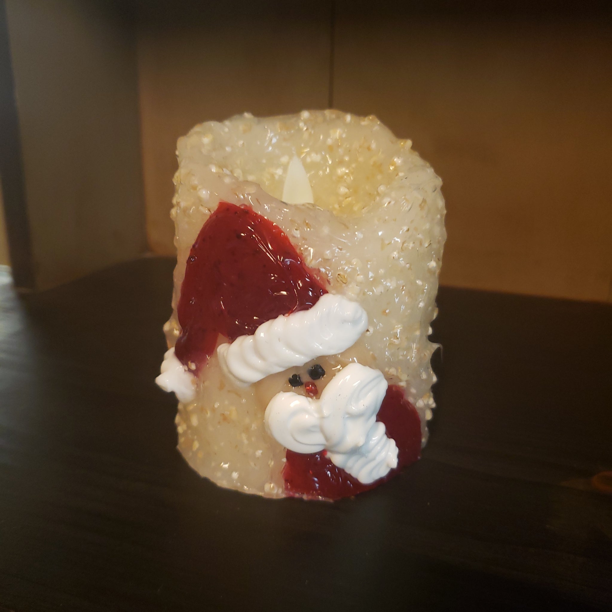 Moving Flame Pillar- Santa