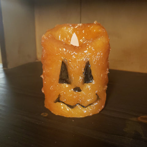 Moving Flame Pillar- Pumpkin