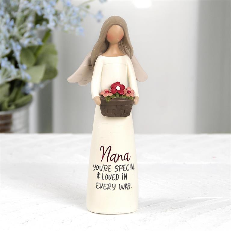 “NANA, YOU’RE SPECIAL & LOVED” ANGEL HOLDING BASKET
