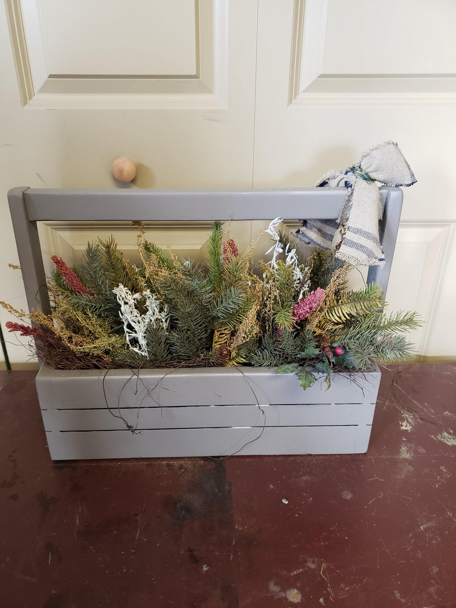 Country Christmas Planter