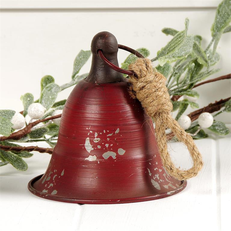 RED METAL CHRISTMAS BELL