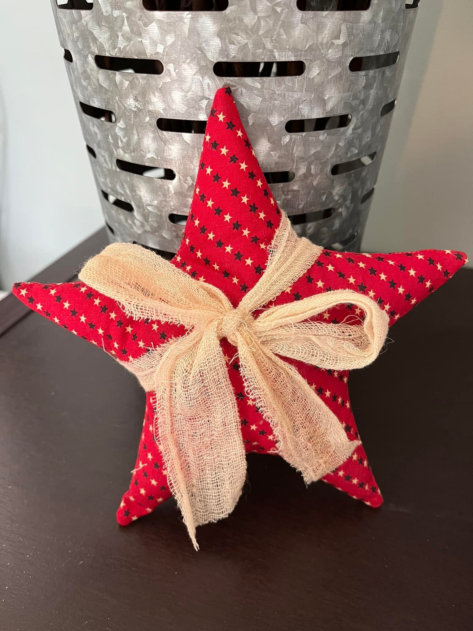 Red Star With Cheesecloth