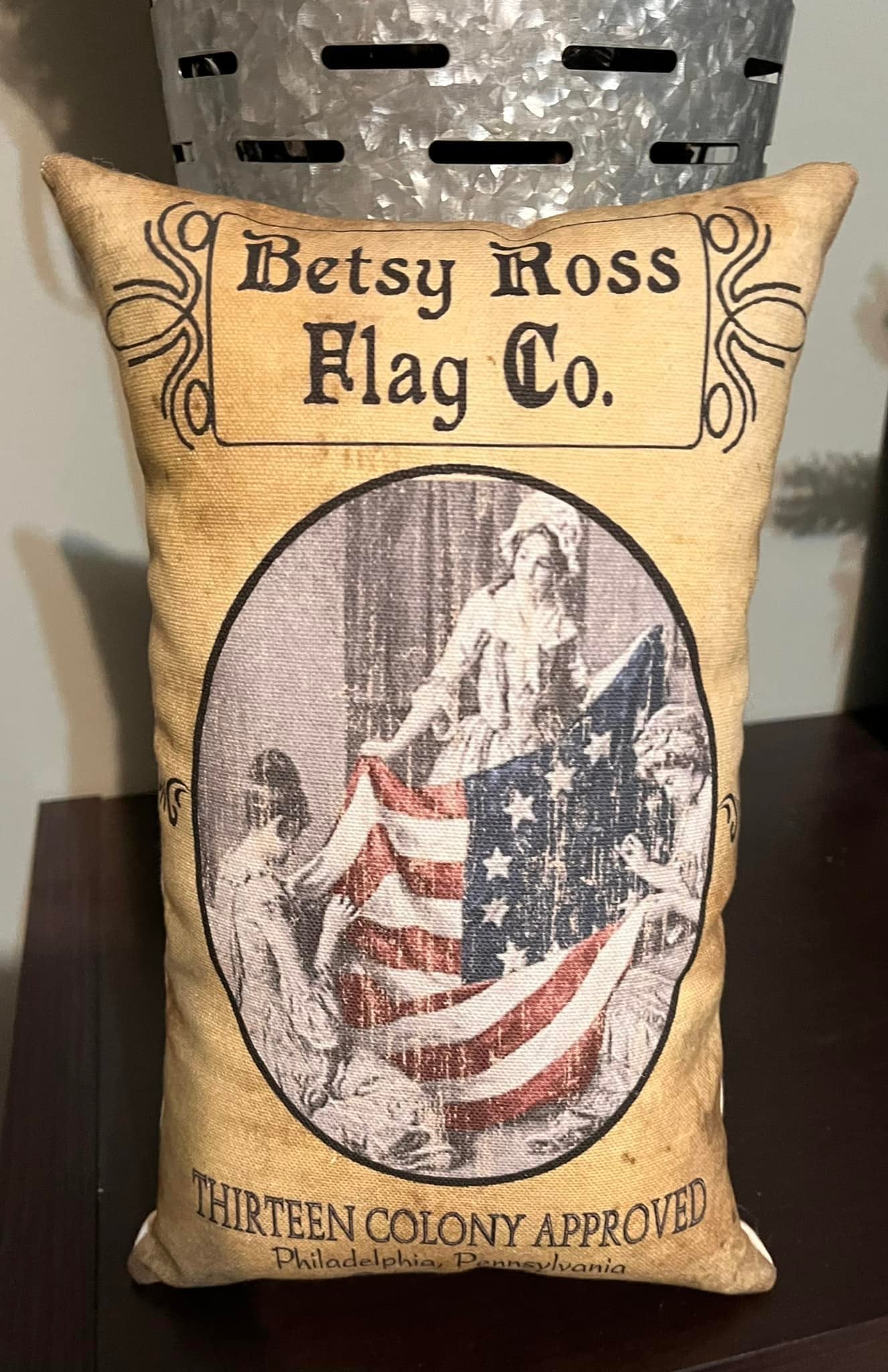 Betsy Ross Flag Pillow