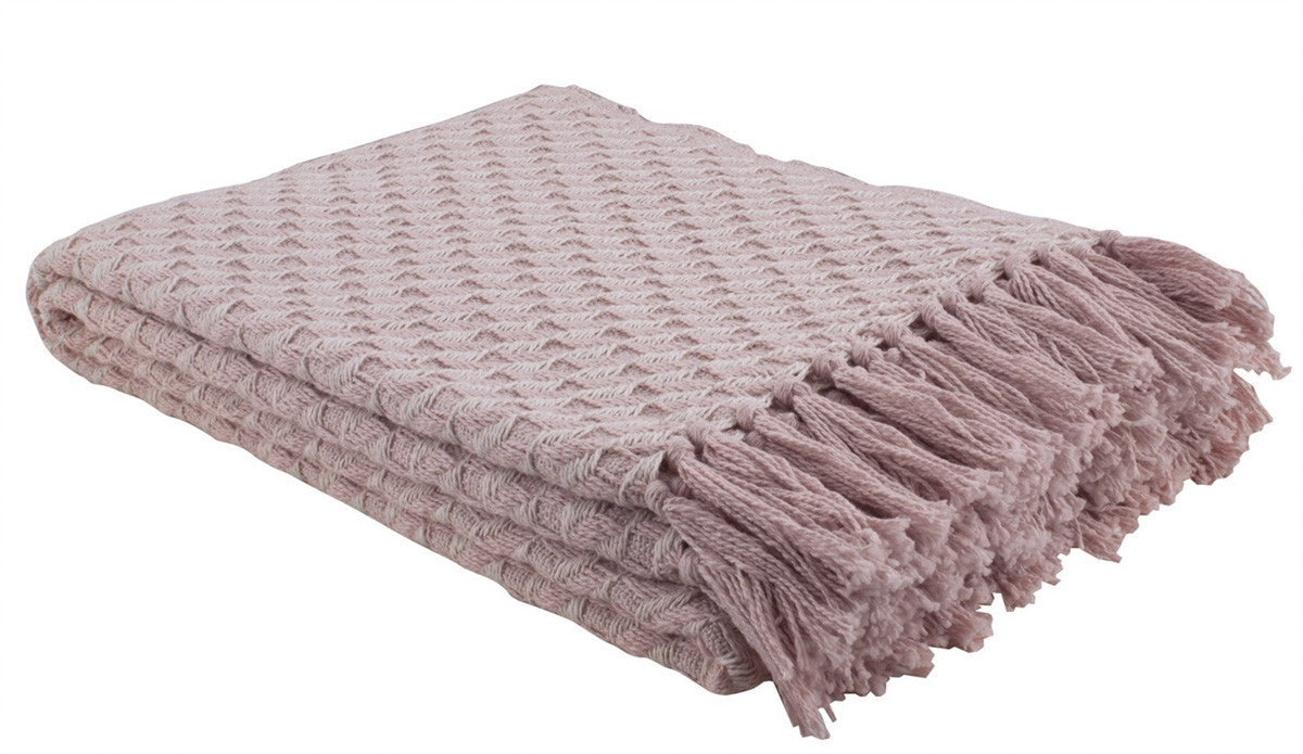 Blush Twill Weave Throw