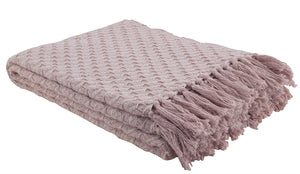 Blush Twill Weave Throw