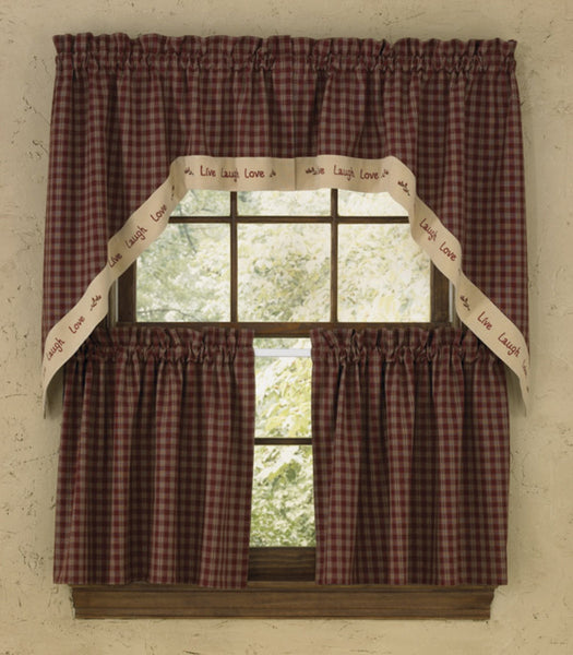 Sturbridge Lined Live, Love and Laugh Valance