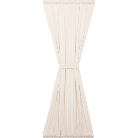 Burlap Antique White Door Panel
