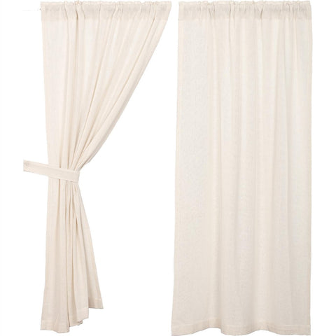 Burlap Antique White Short Panel Set of 2