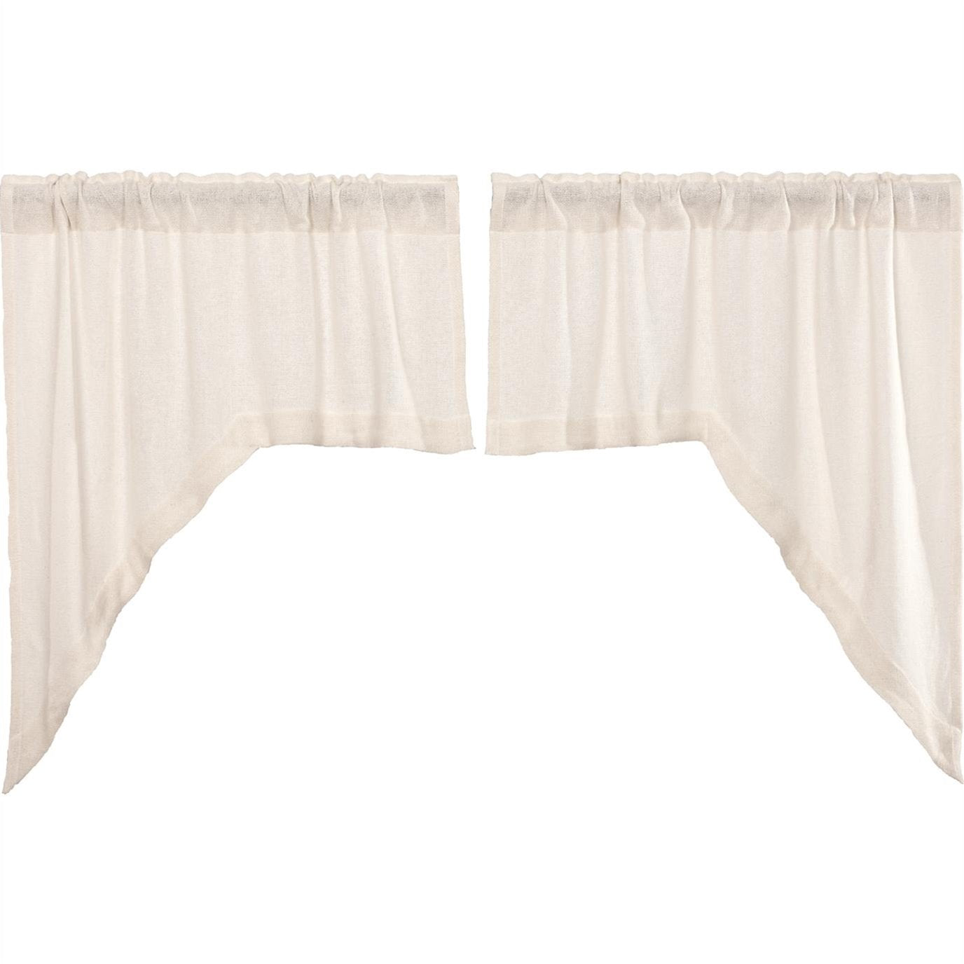 Burlap Antique White Swag Set of 2