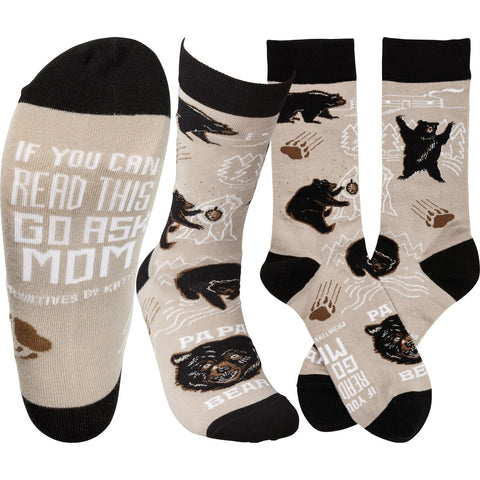 Socks - Papa Bear (If You Read This Ask Mom)