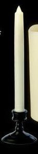Serene Ivory Taper Candle, Includes Candle Holder 9"